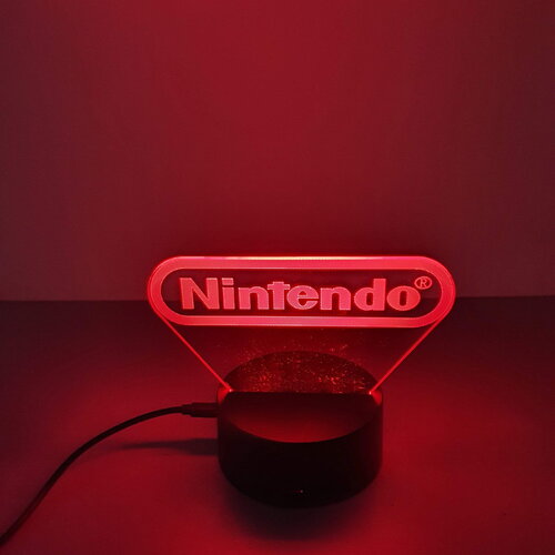 Veilleuse lampe 3d en acrylique inspiré de nintendo - une idée cadeau originale !