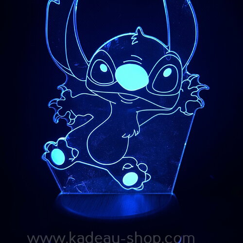 Veilleuse lampe 3d motif stitch - une idée cadeau originale !