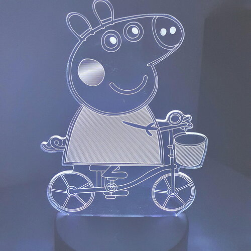 Veilleuse lampe 3d inspirée de peppa pig - une idée cadeau originale !