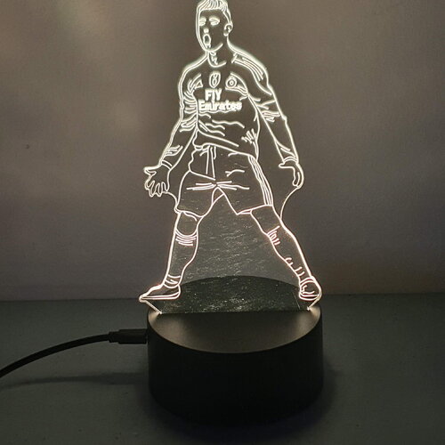 Veilleuse lampe 3d en acrylique inspiré  de cristiano ronaldo - une idée cadeau originale !