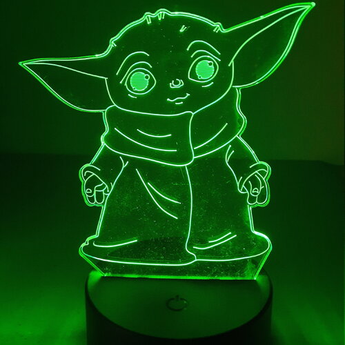 Veilleuse lampe 3d bébé yoda - une idée cadeau originale !