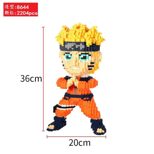 Grande figurine à construire en mini bloc - 20 modèles au choix - modèle naruto