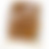 50 perles 4 mm verre facettes 'ambre' 