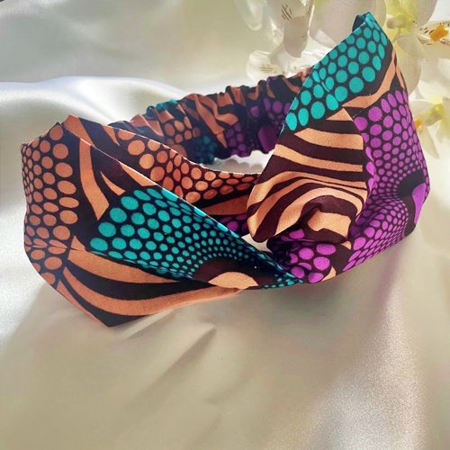 Headband bandeau cheveux torsadé en wax