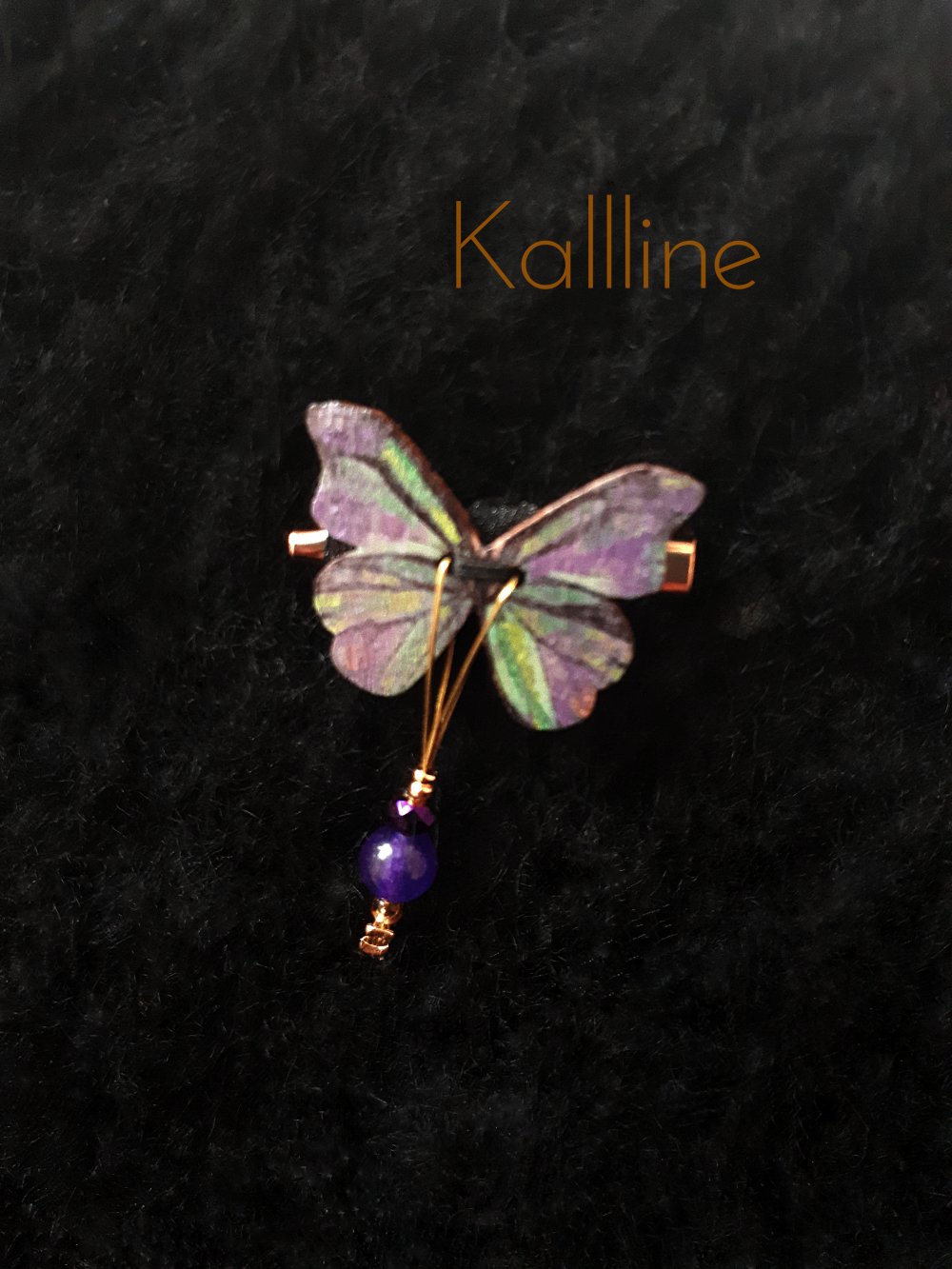 Broche fantaisie Papillon Violet