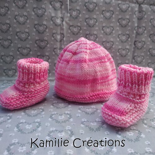 Ensemble naissance rose pâle