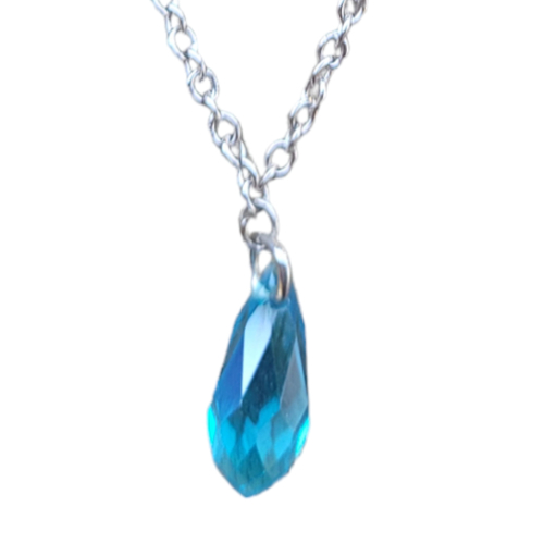 Chaîne de cheville perle cristal turquoise