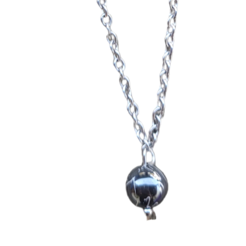 Chaîne de cheville perle naturelle obsidienne