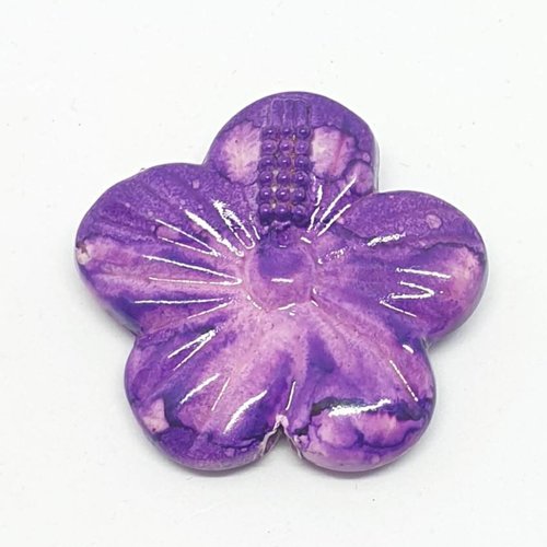 1 fleur en acrylique violette