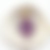 Lot de 4 perles en acryliques violettes irisées