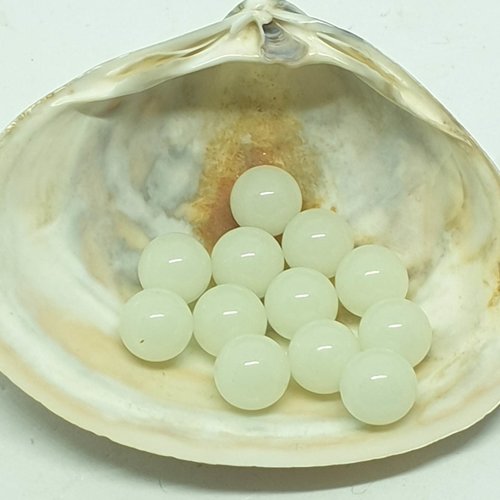 Lot de 11 perles sans trous phosphorescentes