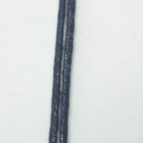 1 mètre de cordon en coton ciré noir