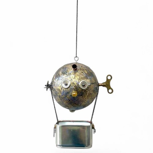 Montgolfiére steampunk objets recyclés