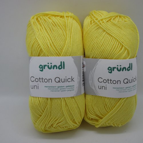 2 pelotes de fil coton quick de gründl à tricoter ou crocheter. - Un grand  marché