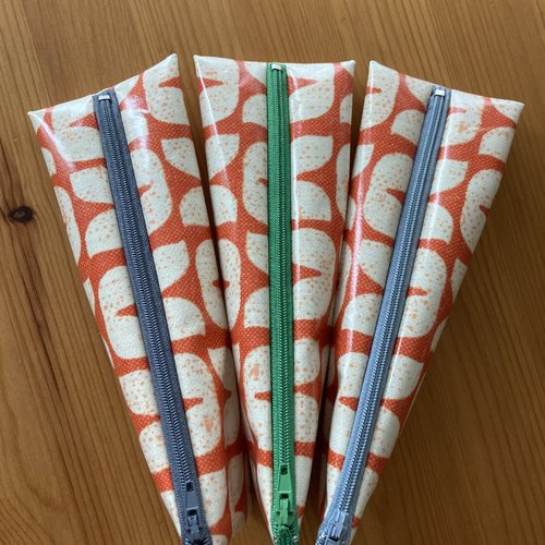 Trousse pour brosse à dents (ou autre : maquillage, crayons, etc) en coton enduit d'inspiration scandinave