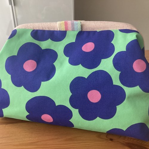 Sac à projet tricot, trousse toilette, grand format, châle, produits beauté, lingerie, cadeau, femme, fille, tricot