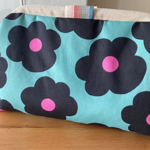 Sac à projet tricot, trousse toilette, format moyen, châle, produits beauté, lingerie, cadeau, femme, fille, tricot