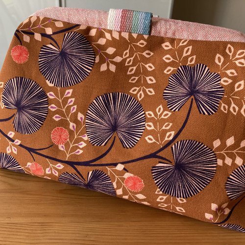 Sac à projet tricot, trousse toilette, format moyen, châle, produits beauté, lingerie, cadeau, femme, fille, tricot