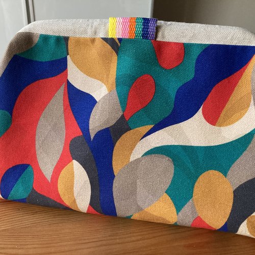 Sac à projet tricot, trousse toilette, format moyen, châle, produits beauté, lingerie, cadeau, femme, fille, tricot