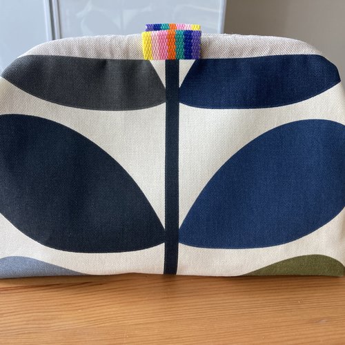 Sac à projet tricot, trousse toilette, format moyen, châle, produits beauté, lingerie, cadeau, femme, fille, tricot