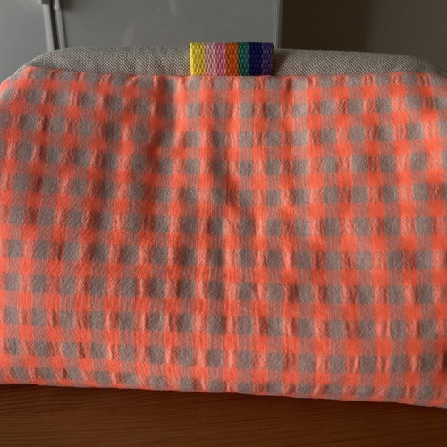Sac à projet tricot, trousse toilette, grand format, châle, produits beauté, lingerie, cadeau, femme, fille, tricot