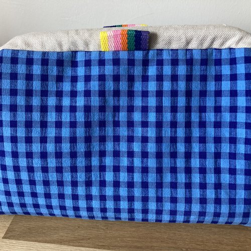 Sac à projet tricot, trousse toilette, grand format, châle, produits beauté, lingerie, cadeau, femme, fille, tricot