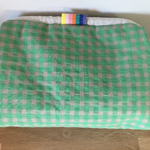 Sac à projet tricot, trousse toilette, grand format, châle, produits beauté, lingerie, cadeau, femme, fille, tricot