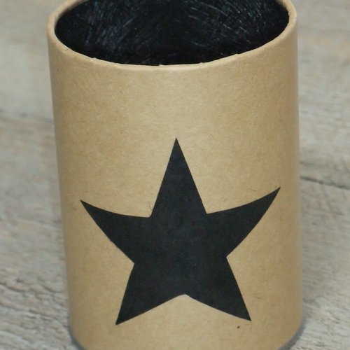 Pot à crayons (numéro 150) kraft & étoile noire