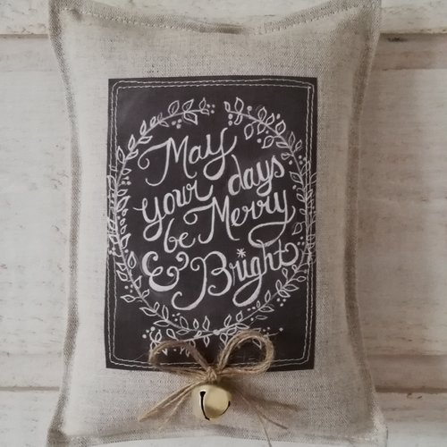 Coussin de porte noël chalkboard (n°9)