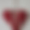 Coeur lin rouge et monogramme (n°25)