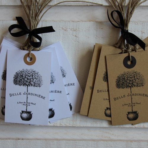 Lot de 10 étiquettes "belle jardinière"