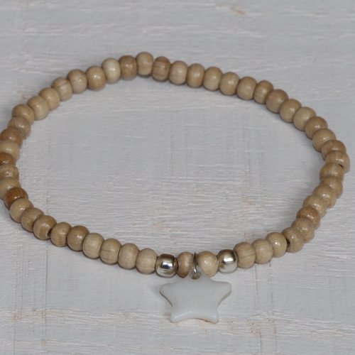 Bracelet perle bois (n°18)