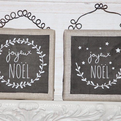 2 mini toiles chalkboard noël