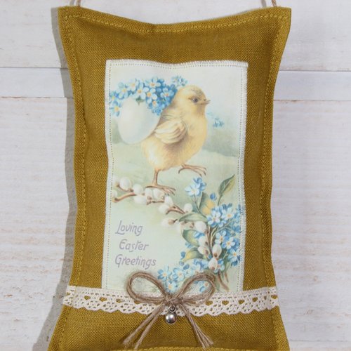 Coussin de porte de pâques (n°11) poussin