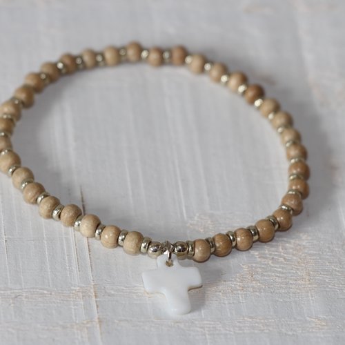 Bracelet perle bois (n°17)