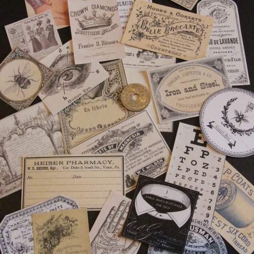 40 stickers vintage factory