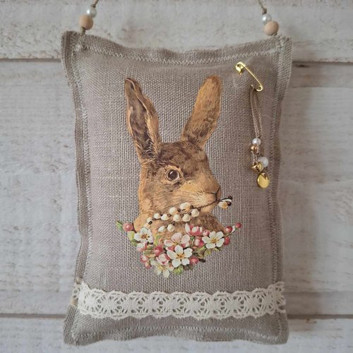 Coussin de porte (n°1) lapin