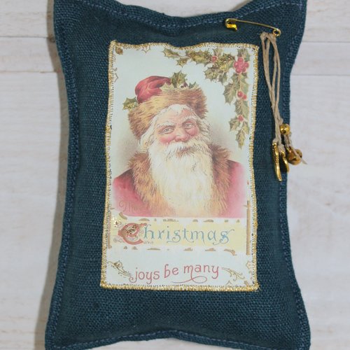 Coussin de porte noël (n°18) père noël