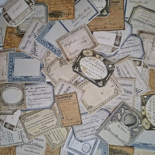 68 stickers étiquettes vintage