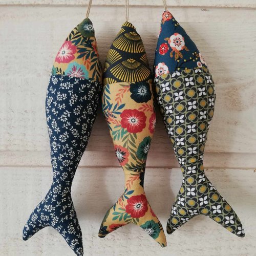 Lot de 3 poissons tissus (n°5)
