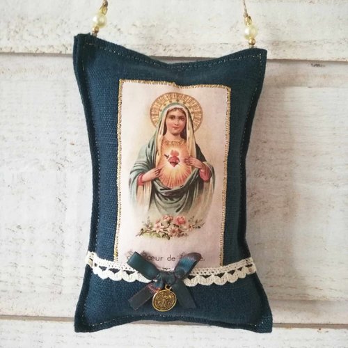 Coussin de porte ex voto vierge (n°6)