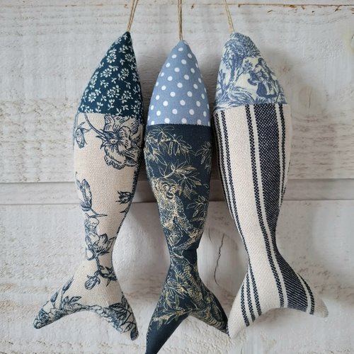 Lot de 3 poissons tissus (n°4)