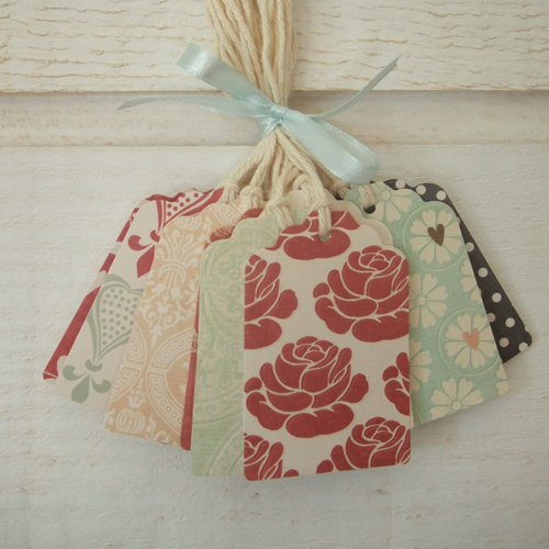 Lot de 32 étiquettes automne (rectangulaire)