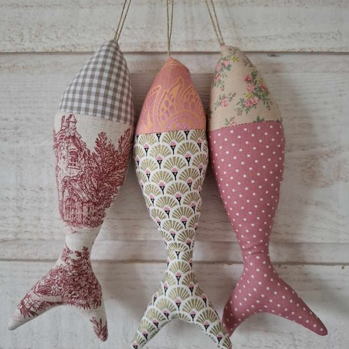 Lot de 3 poissons tissus (n°9)