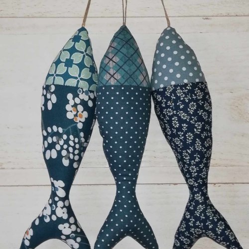 Lot de 3 poissons tissus (n°10)