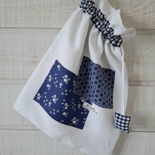 Sac à lingerie / pochon (n°234) bleu