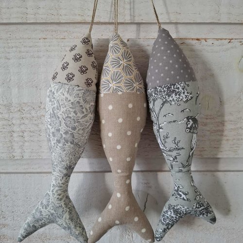 Lot de 3 poissons tissus (n°7)