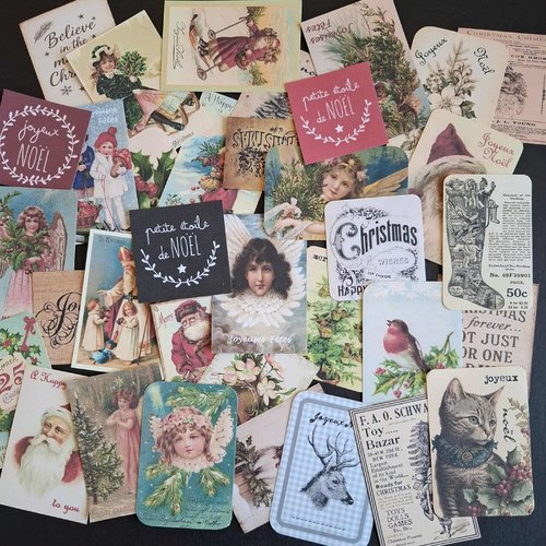 56 stickers étiquettes noël