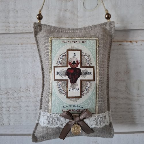 Coussin de porte ex voto (n°3) lin