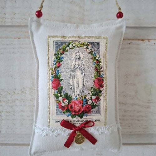 Coussin de porte ex voto vierge (n°6)